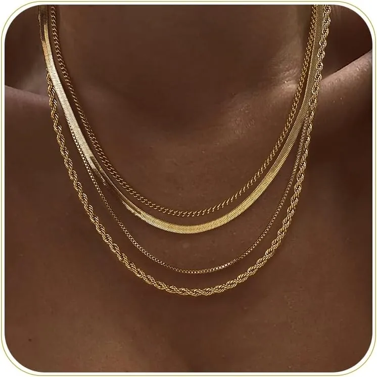 14K Gold Layered Necklace for R&B Tour 2026 concert