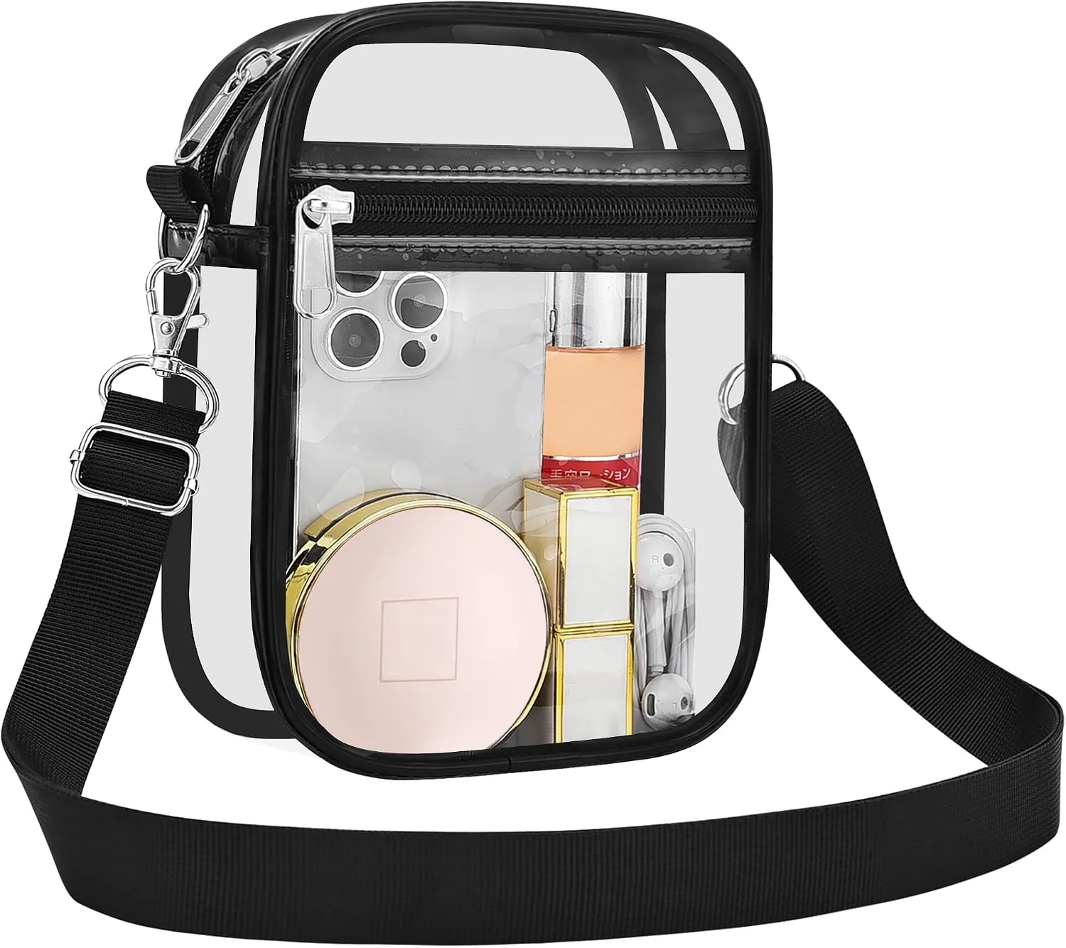 Black + Gold Clear Bag - grown and sexy R&B concert look