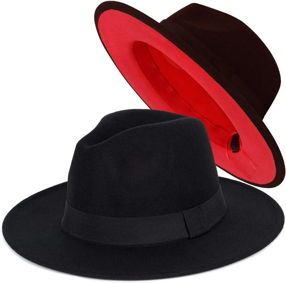 Black wide brim hat for R&B concert