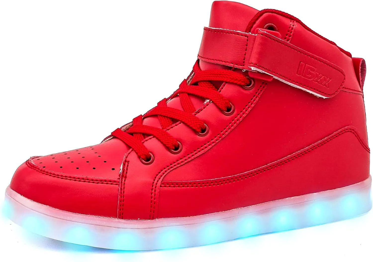 IGxx LED red high top sneakers light up for R&B concert