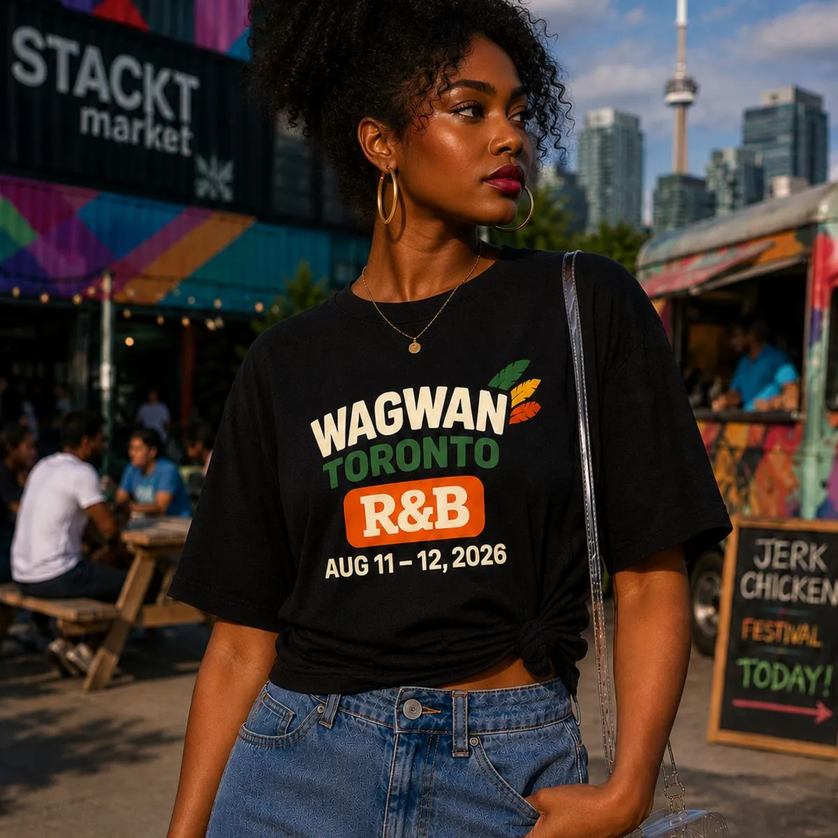 Wagwan Toronto R&B concert tee for Black women Rogers Stadium August 2026 garment dyed