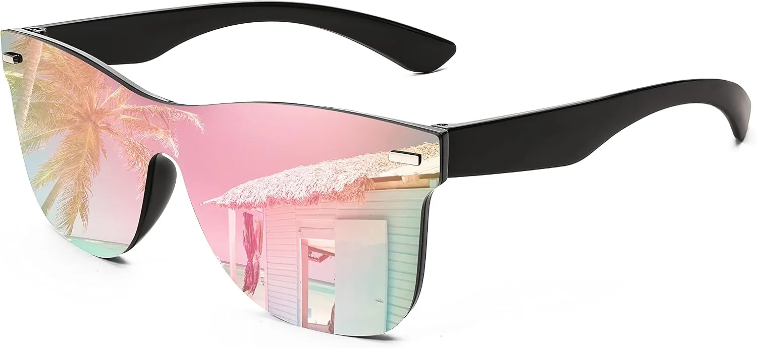 FEISEDY Rimless Mirrored Shield for R&B Tour 2026 concert